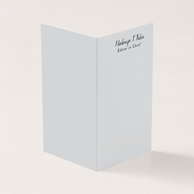 Classical Calligraphy Elegant Plain Simple Grey (Outside)