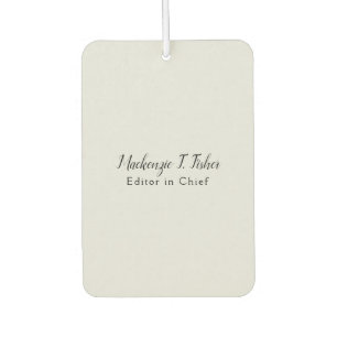 Classical Calligraphy Elegant Plain Simple Grey Air Freshener