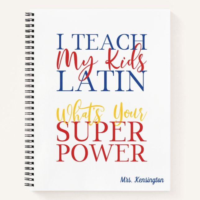 Classical Christian Homeschool Mom Teacher Notebook (Front)