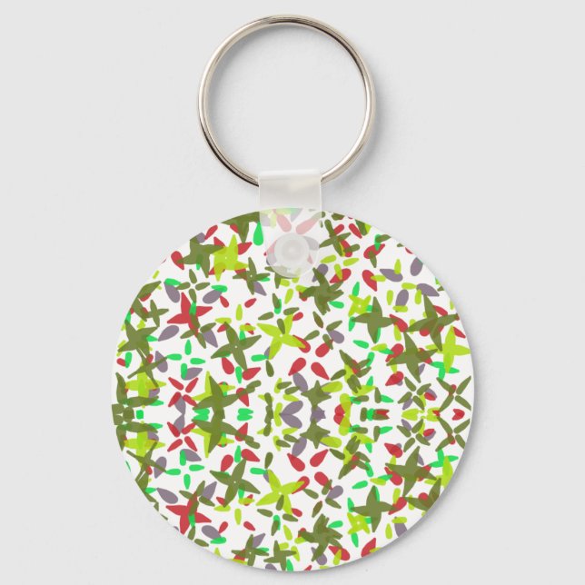  classical Christmas colours bright   Keychain (Front)