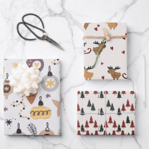 Classical Christmas Wrapping Paper Sheet