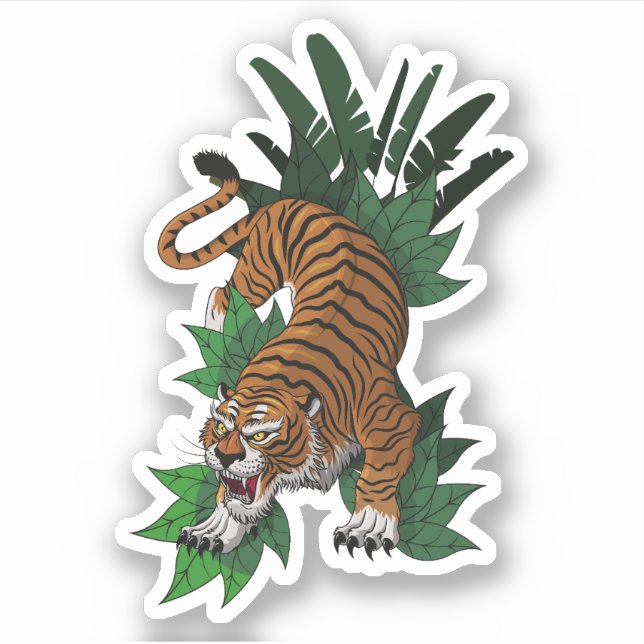 Classical Coloured Tiger Sketch (Front)