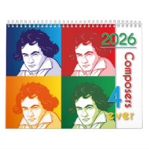 Classical Composers Portraits, Cartoon Style, 2026