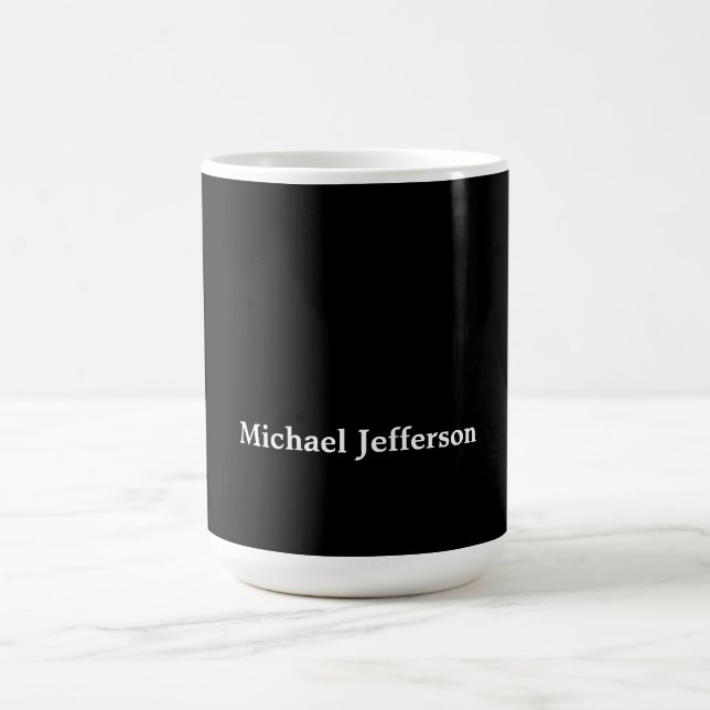 Classical Creative Trendy Black & White Coffee Mug (Center)