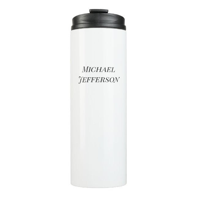 Classical Creative Trendy Black & White Thermal Tumbler (Front)