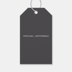 Classical Creative Trendy Dark Grey & White Gift Tags