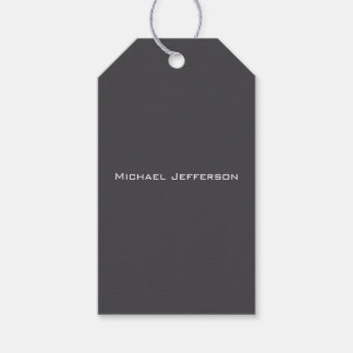 Classical Creative Trendy Dark Grey & White Gift Tags