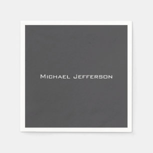 Classical Creative Trendy Dark Grey & White Napkin