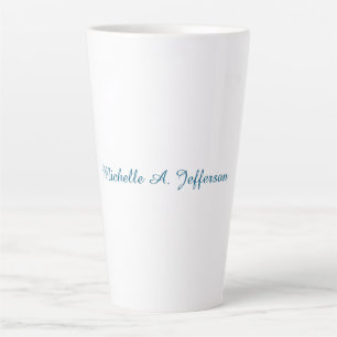 Classical Creative Trendy White Ocean Blue Latte Mug