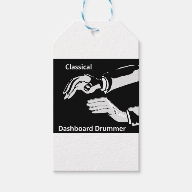 Classical Dashboard drummer wear Gift Tags (Front)