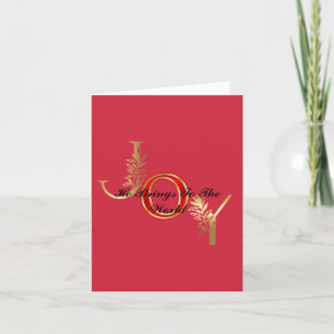 Classical Elegant Christian Christmas Joy  Holiday Card