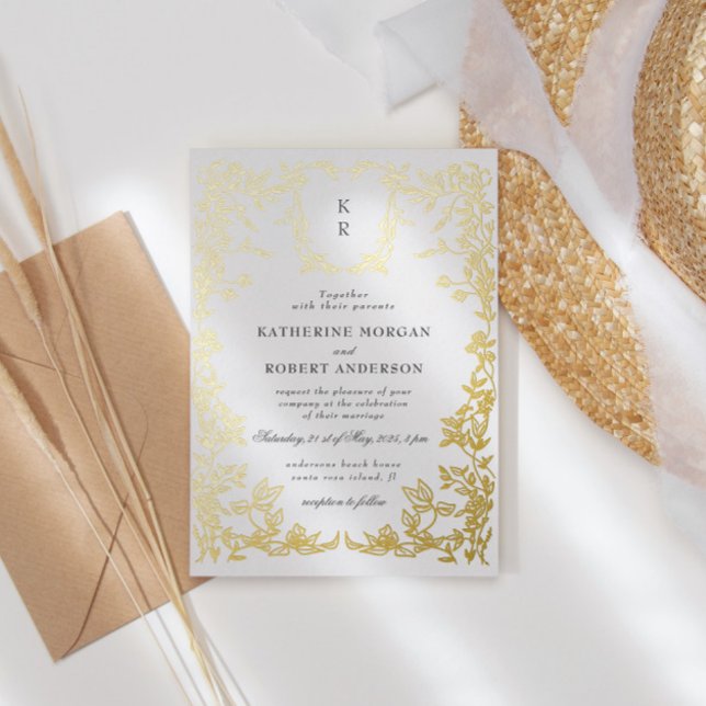 Classical Elegant Crest Monogram Wedding (Creator Uploaded)