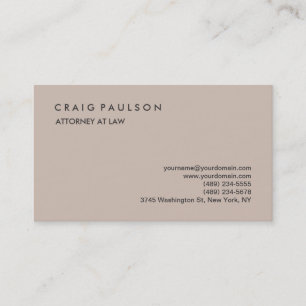 Classical Elegant Plain Professional Business Card