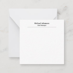 Classical Elegant Plain Simple Minimalist Card
