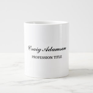 Classical Elegant Plain Simple Minimalist Large Coffee Mug