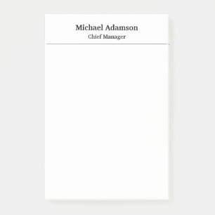 Classical Elegant Plain Simple Minimalist Post-it Notes