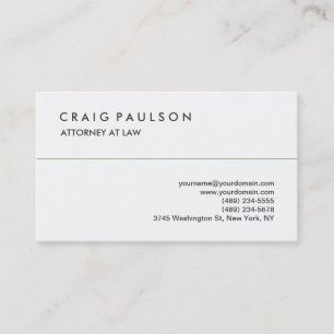 Classical Elegant White Professional Business Card