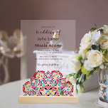 Classical Geometric Mandala Pattern Wedding Acrylic Invitations<br><div class="desc">Beautiful Invitation to celebrate Special occasions and festivals comes with digital and E-invitation as per your request. We would love to replicate our designs to make multiple products like rsvp cards, labels envelopes, and more. Customization is available for ready to print on request at info@shamaurcreatif@gmail.com Look Forward to hearing from...</div>