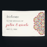 Classical Geometric Mandala Pattern Wedding Banner<br><div class="desc">Beautiful Invitation to celebrate Special occasions and festivals comes with digital and E-invitation as per your request. We would love to replicate our designs to make multiple products like rsvp cards, labels envelopes, and more. Customization is available for ready to print on request at info@shamaurcreatif@gmail.com. Look Forward to hearing from...</div>
