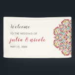 Classical Geometric Mandala Pattern Wedding Banner<br><div class="desc">Beautiful Invitation to celebrate Special occasions and festivals comes with digital and E-invitation as per your request. We would love to replicate our designs to make multiple products like rsvp cards, labels envelopes, and more. Customization is available for ready to print on request at info@shamaurcreatif@gmail.com. Look Forward to hearing from...</div>