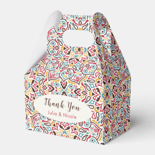 Classical Geometric Mandala Pattern Wedding Favor Box