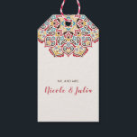 Classical Geometric Mandala Pattern Wedding Gift Tags<br><div class="desc">Beautiful Invitation to celebrate Special occasions and festivals comes with digital and E-invitation as per your request. We would love to replicate our designs to make multiple products like rsvp cards, labels envelopes, and more. Customization is available for ready to print on request at info@shamaurcreatif@gmail.com. Look Forward to hearing from...</div>