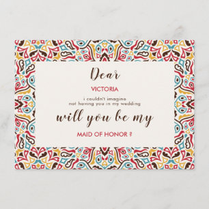 Classical Geometric Mandala Pattern Wedding Menu