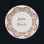 Classical Geometric Mandala Pattern Wedding Paper Plate<br><div class="desc">Beautiful Invitation to celebrate Special occasions and festivals comes with digital and E-invitation as per your request. We would love to replicate our designs to make multiple products like rsvp cards, labels envelopes, and more. Customization is available for ready to print on request at info@shamaurcreatif@gmail.com. Look Forward to hearing from...</div>