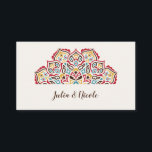 Classical Geometric Mandala Pattern Wedding Place Card<br><div class="desc">Beautiful Invitation to celebrate Special occasions and festivals comes with digital and E-invitation as per your request. We would love to replicate our designs to make multiple products like rsvp cards, labels envelopes, and more. Customization is available for ready to print on request at info@shamaurcreatif@gmail.com. Look Forward to hearing from...</div>