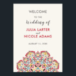 Classical Geometric Mandala Pattern Wedding Poster<br><div class="desc">Beautiful Invitation to celebrate Special occasions and festivals comes with digital and E-invitation as per your request. We would love to replicate our designs to make multiple products like rsvp cards, labels envelopes, and more. Customization is available for ready to print on request at info@shamaurcreatif@gmail.com Look Forward to hearing from...</div>