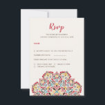 Classical Geometric Mandala Pattern Wedding RSVP Card<br><div class="desc">Beautiful Invitation to celebrate Special occasions and festivals comes with digital and E-invitation as per your request. We would love to replicate our designs to make multiple products like rsvp cards, labels envelopes, and more. Customization is available for ready to print on request at info@shamaurcreatif@gmail.com. Look Forward to hearing from...</div>