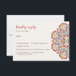 Classical Geometric Mandala Pattern Wedding RSVP Card<br><div class="desc">Beautiful Invitation to celebrate Special occasions and festivals comes with digital and E-invitation as per your request. We would love to replicate our designs to make multiple products like rsvp cards, labels envelopes, and more. Customization is available for ready to print on request at info@shamaurcreatif@gmail.com. Look Forward to hearing from...</div>