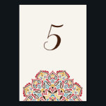 Classical Geometric Mandala Pattern Wedding Table Number<br><div class="desc">Beautiful Invitation to celebrate Special occasions and festivals comes with digital and E-invitation as per your request. We would love to replicate our designs to make multiple products like rsvp cards, labels envelopes, and more. Customization is available for ready to print on request at info@shamaurcreatif@gmail.com. Look Forward to hearing from...</div>