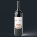 Classical Geometric Mandala Pattern Wedding Wine Label<br><div class="desc">Beautiful Invitation to celebrate Special occasions and festivals comes with digital and E-invitation as per your request. We would love to replicate our designs to make multiple products like rsvp cards, labels envelopes, and more. Customization is available for ready to print on request at info@shamaurcreatif@gmail.com. Look Forward to hearing from...</div>