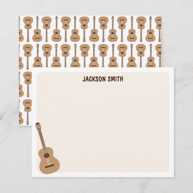 Classical Guitar Musical Card (Front/Back)