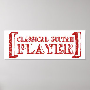 Classical Guitar Player Poster