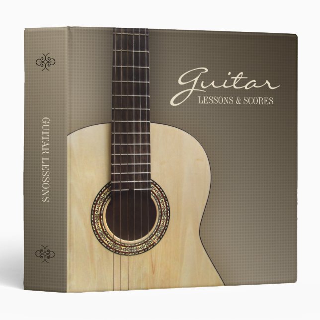 Classical Guitar Scores Lessons Binder (Front/Spine)