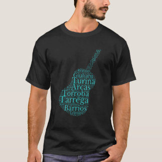Classical guitar shape for classical guitarist T-Shirt