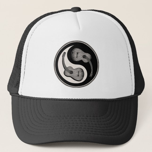 Classical Guitar Yin Yang Trucker Hat (Front)