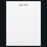 Classical Handwriting Elegant Name Black White Letterhead<br><div class="desc">An attractive, eye-catching yet extremely simple design. I'm sure this is exactly what you're looking for.</div>