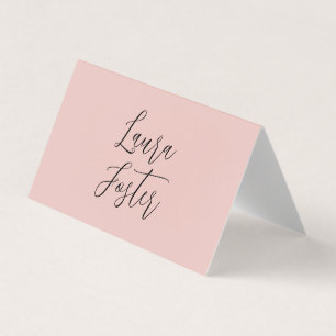 Classical Handwriting Elegant Name Rose Gold Business Card