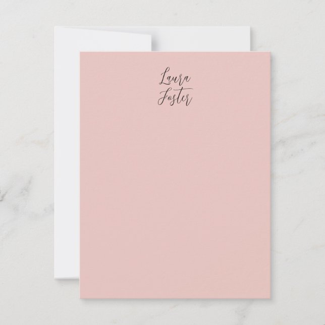 Classical Handwriting Elegant Name Rose Gold Card (Front)