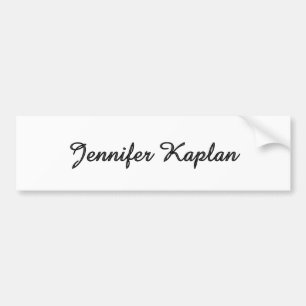 Classical Handwriting Minimalist Professional Bumper Sticker