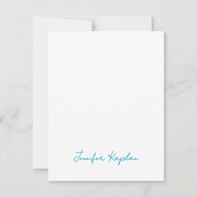 Classical Handwriting Minimalist Professional Card (Front)
