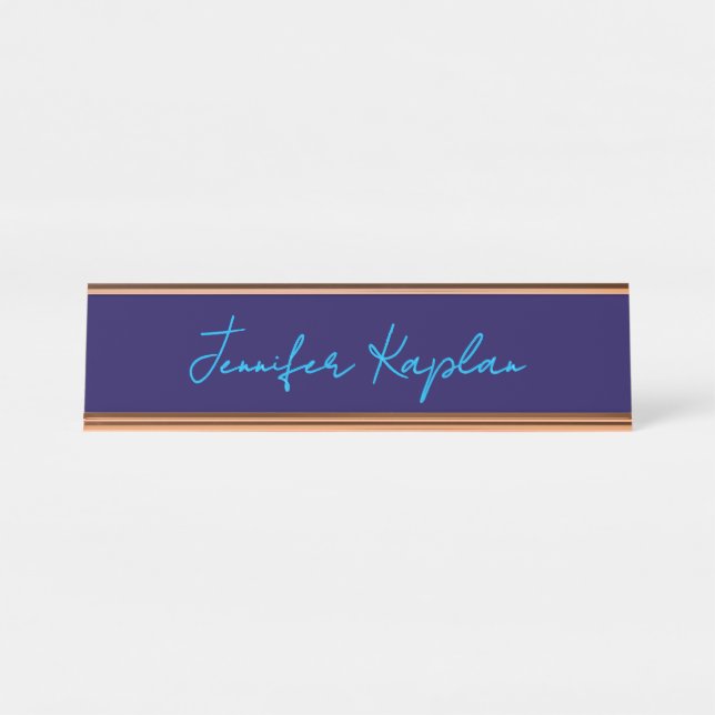 Classical Handwriting Minimalist Professional Desk Name Plate (Front)
