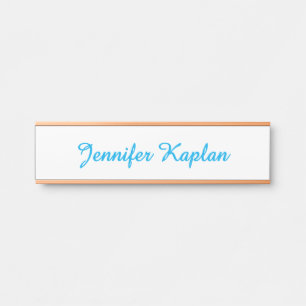Classical Handwriting Minimalist Professional Door Sign