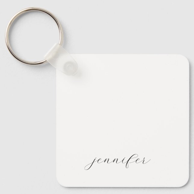 Classical Handwriting Minimalist Professional Keychain (Front)