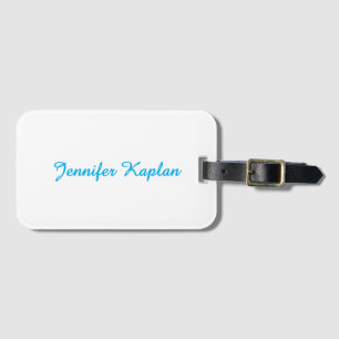 Classical Handwriting Minimalist Professional Luggage Tag