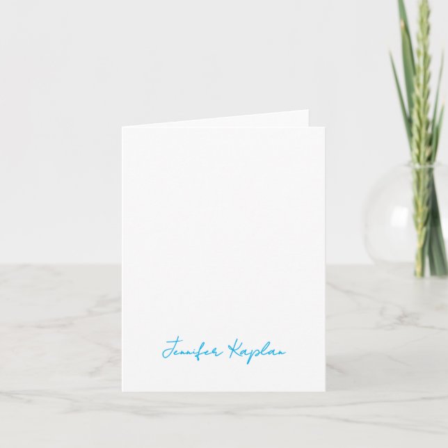 Classical Handwriting Minimalist Professional Note Card (Front)