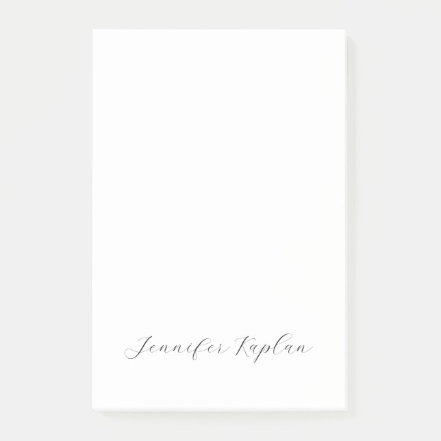 Classical Handwriting Minimalist Professional Post-it Notes (Front)